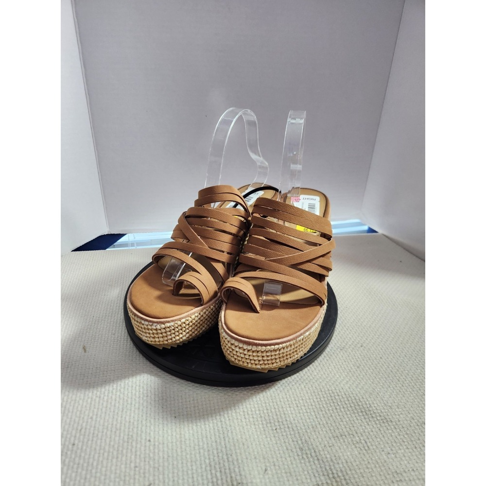 Donald Pliner 9.5 Espadrille Heel Platform Slide Wedge Suede Boho Strappy Sandal